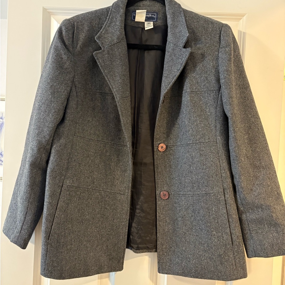 Norton McNaughton Gray Structured Suit Jacket